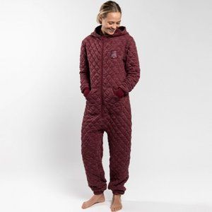 NWT Oiselle Yeti Quilted Onesie in Burgundy